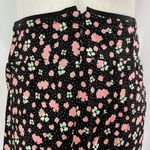 Free People New  ​IRL Floral Print Slip Skirt Black Pink Combo Size 8 Photo 11