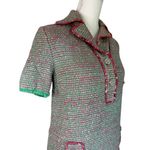 Etro Collared Shirt Dress in Green Pink 38 New Womens Tweed Boucle Mini Size undefined Photo 7