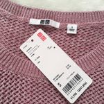 Uniqlo Pink Knit Side Slit Crop Sweater S Photo 4