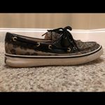 Sperry  Sz 7.5M Ladies Leopard Biscayne Patent Top Sider Leather Boat Shoes Photo 2