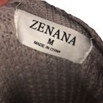 Zenana Outfitters  Gray Crew Neck Sweater with Ribbed Texture Photo 1