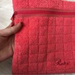 Pratesi Luxury Italian Goods Terry Cloth 100% Cotton Lined Zip Pouch Pink Photo 1