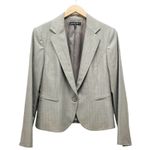 Lafayette 148  Single Button Suit Blazer Gray With Blue Pinstripe Women’s Size 10 Photo 9