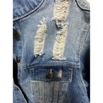 American Bazi Hollywood California Distressed Cropped Jean Jacket Medium Photo 6