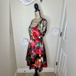 Boston Proper Fit & Flare Jungle Rose Print Sleeveless Dress in Size 12 Photo 6