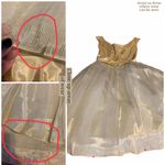 VINTAGE 1960’S CREAM SEQUINED FULL TULLE & SATIN SKIRT PARTY DRESS (S) Photo 11