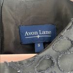 Avon Lane Eva Black Textured Jacquard Dress Bell Sleeve sparkle side small Photo 6