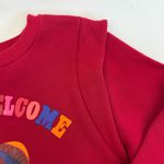 Anthropologie Farm Rio X  Warm Welcome Sweatdress Sweatshirt Dress Burgundy Red Photo 9