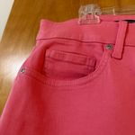 NYDJ  Marilyn Straight Leg Crop Jeans Pink Flamingo Fray Cuffed Leg NWT Size 18W Photo 1