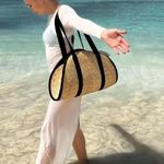 Eugenia Kim Natural Rio Large Straw Bag Beach Pool Resort Black Photo 1