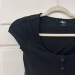 Alo Yoga Blissful Henley Ribbed Bra Top Photo 6