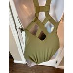 Athleta  Palm One-piece Swimsuit NEW Size Small Olive Green Photo 7