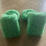 Dolls Kill  Lemon Drop green fuzzy furry kitten heels 7.5 NEW Photo 1