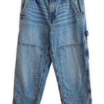 american eagle jeans size 12 Medium Blue 90s Straight Y2K Friends Carpenter Photo 0