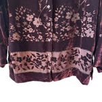 Saks 5th Avenue Vintage Saks Fifth Avenue Purple Burnout Velvet Beaded Jacket Top Size Medium Photo 3