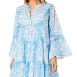 Tuckernuck JULIET DUNN Pastel Blue Palladio Flared Sleeve Dress Size XL Photo 0