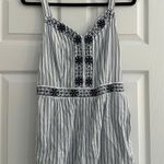 True Craft Blue And White Stripes Romper Photo 0
