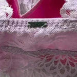 PINK - Victoria's Secret Victoria's Secret PINK Bralette Blush Pink Lace Top Small DD NWT Photo 2