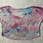 Workshop  Anchor Tie Dye Short Sleeve Crop Top in Pink/Blue/White - Size Medium Photo 13