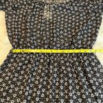 Olsenboye  Sheer Dress Woman’s size XL Keyhole Neck Elastic at waist Black White Photo 15