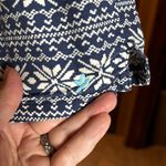 Aerie Pajama Shorts with Blue White Snowflake Pattern Holiday Size Medium Photo 4