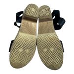 No.6 Black Leather Clog Sandals Wooden Platform Ankle Strap Size 38 US 7.5 Photo 5