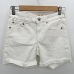 American Eagle AEO Shorts Women 4 White Midi Cotton Blend Next Level Stretch Photo 0