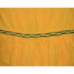 None Handmade Yellow Rococo Embroidered Floral Mexican Blouse Tunic Top Size S Photo 8