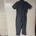 Pistola Jumpsuit Women M Blue Stone Relaxed Field Suit Short Sleeve Button Front Photo 7