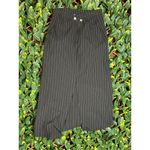 Weekday  Preppy Black Lined Midi Skirt Sz M Photo 3