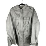 Torrid Grey Long Sleeve Cinched Waist Twill Zip Up Anarok Utility Jacket Size 1X Photo 0