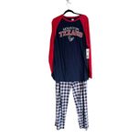 NFL NWT  Houston Texas Teton Top And Plaid Pant Pajama Set XL Photo 2