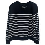 Karl Lagerfeld  Black and White Stripe Cotten Blend Pullover Comfy Size S Photo 5