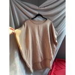 Cuyana  Baby Alpaca Tan Oversized Poncho Sweater Top Regular Boho Scandi Heritage Photo 2