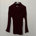 89th & Madison Ribbed Chenille Turtleneck Sweater Plum Women’s Large L Purple Photo 3
