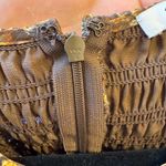 Madewell  Floral Smocked Peplum Blouse - Brown and Yellow Size Medium Photo 6