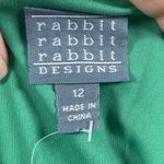 Rabbit Rabbit Rabbit Dress Women's 12 Green Floral Fit & Flare Maxi Sleeveless Photo 3