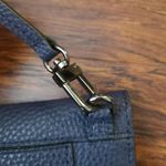 NWOT Tumi Navy Chic Feminine Quiet Luxury Dainty Leather Wristlet Wallet 6.5x4in Blue Photo 6