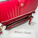 Michael Kors Crimson Jet Set Small Studded Leather Crossbody Clutch Photo 7
