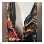 Ego Trippin’ Floral Velvet Maxi Dress Vintage Retro Vibrant XS Red Photo 10