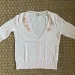 Old Navy Light pink thin, lightweight women's cardigan Jeweled Neck size medium Photo 3