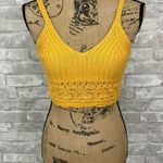 Pool Crochet Knit Crop Top Yellow Size XS Photo 0