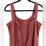 Skies Are Blue ‎ Women’s Striped Sleeveless Jumpsuit Romper Brown Wide Leg Medium Photo 2