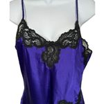 Victoria's Secret Vintage  Small Nightgown Slip Purple Black Lace Sexy Polyester Photo 1