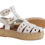 Free People Gable Glad Espadrille Gladiator Sandals White Leather Size 36, US 6 Photo 1