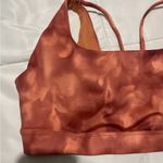 Athleta  Exhale Printed sports Bra D/DD Serene Island Coral Photo 2