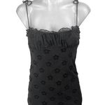 Urban Outfitters Motel Black Sleeveless Floral Jacquard Ruffle Cami Tank Mini Bodycon Dress XS Photo 0