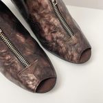 Helle Comfort Brown Booties Metallic Zipper Accent Size 6.5 Photo 3