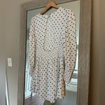AFRM Revolve White And Black Polka Dot Mini Dress Size Medium Photo 1
