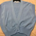 Love For Humanity Blue Cropped Sweater Best Size M Photo 0